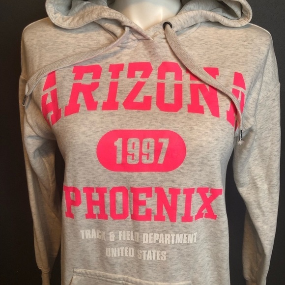 H&M Heather Gray Graphic Arizona Phoenix Hoodie Dress - Picture 2 of 8